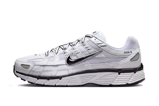 Nike P-6000 White Metallic Silver Black