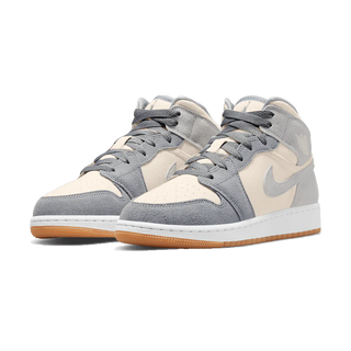 Air Jordan 1 Mid SE Coconut Milk Particle Grey GS