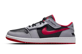 Jordan 1 Low Flyease Fire Red Cement Grey