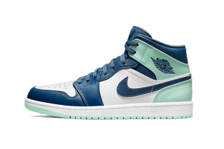 Air Jordan 1 Mid Mystic Navy Mint Foam GS