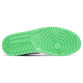 Close-up of Nike Air Jordan Retro High sneakers in green